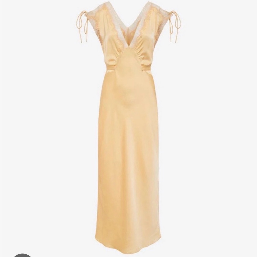 NWT Rumored Monarch Lace Trim Yellow Dress
